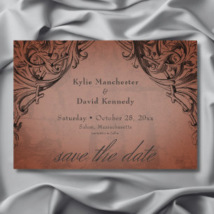 Save The Date Vintage chauve-souris jusqu'à la rouille de la mor