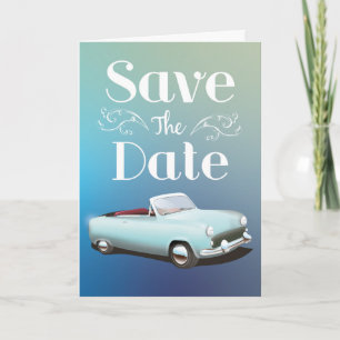 Save the Date Vintage Classic Car Note Card