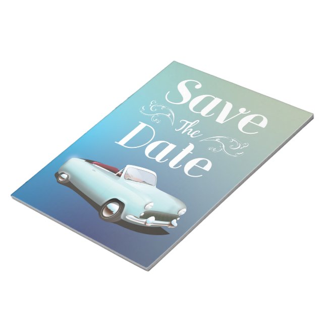 Save the Date Vintage Classic Car Notepad (Angled)