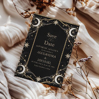 Vintage étoile de lune céleste Mariage