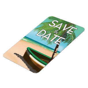Save the Date vintage fishing boat Magnet