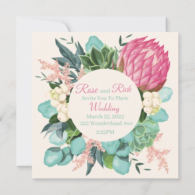 Save The Date Vintage Floral Enregistrer La Date (Devant)