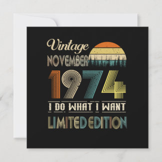 Save The Date Vintage novembre 1974 Ce que je veux Edition Limit