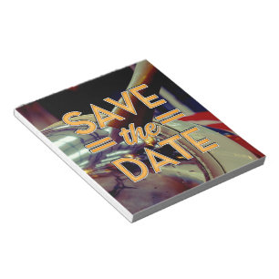 Save the Date vintage Prop Plane Notepad