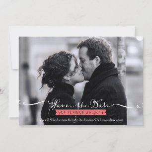 Save The Date Vintage Romantique Photo Enregistrer la date