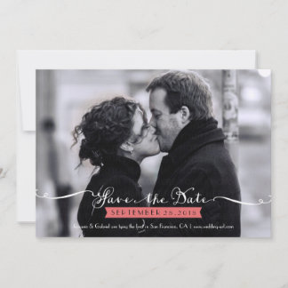 Save The Date Vintage Romantique Photo Enregistrer la date