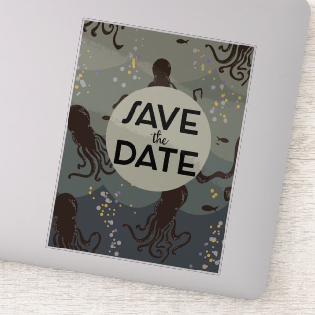 Save the Date Vintage Underwater (Detail)