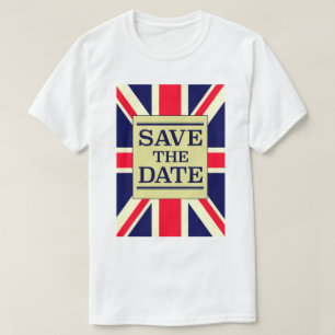Save the Date Vintage Union jack T-Shirt