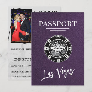 Save The Date Violet Las Vegas Passport Enregistrer La Date