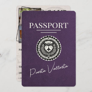 Save The Date Violet violet Passeport Puerta Vallarta