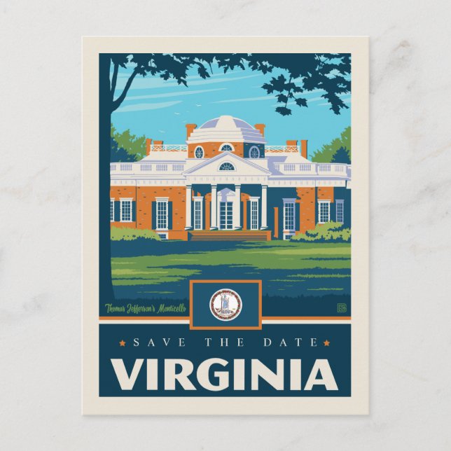 Save the Date | Virginia Invitation Postcard (Front)