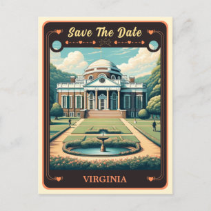 Save the Date   Virginia Invitation Postcard