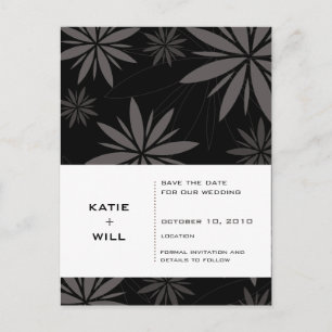 SAVE THE DATE :: vitality black Announcement Postcard