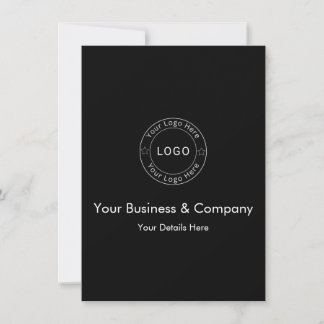 Save The Date Votre logo d'entreprise sur noir personnalisé