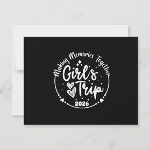 Save The Date Voyage de filles 2026 Week-end de filles mignonnes