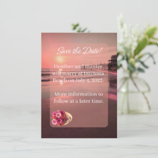 SAVE THE DATE Warm Sunset Beach Announcement