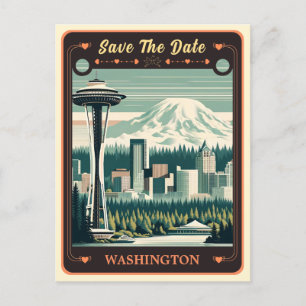 Save the Date Washington Invitation Postcard