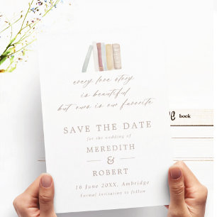 Save The Date Watercolor Livres Chaque Mariage Histoire D'Amour 