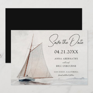 Save The Date Watercolor Sailboat Enregistrer la date