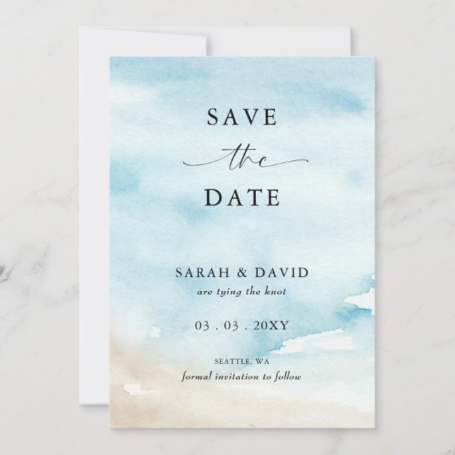 Save The Date Waterton Ocean Sea Summer Beach (Devant)