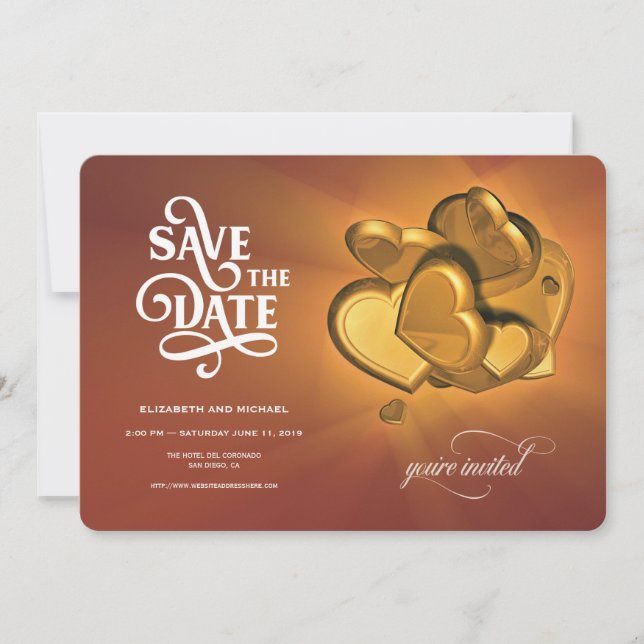 Save The Date Wedding Announcement (Version 3) (Front)