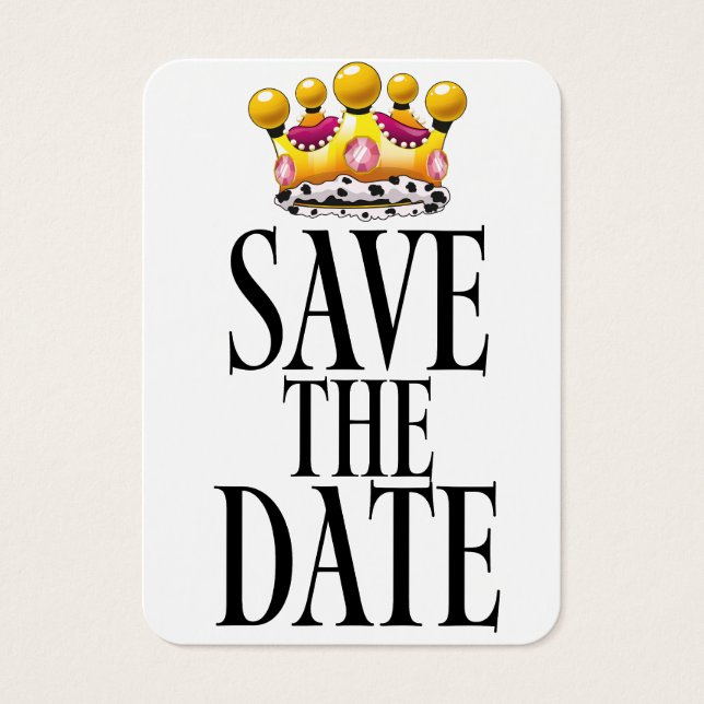 Save the Date wedding crown (Front)