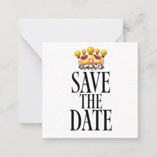 Save the Date wedding crown Card