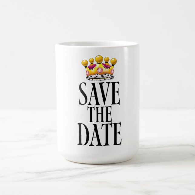 Save the Date wedding crown Magic Mug (Center)