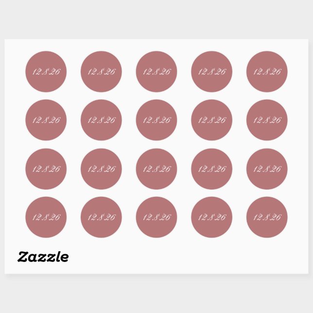 Save the Date Wedding Date Envelope Seals (Sheet)