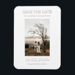Save the Date Wedding Engagement Invite Minimalist Magnet<br><div class="desc">Edit the date,  photo and names to your own.</div>