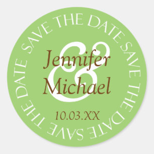 Save The Date Wedding Envelope Seal Stickers