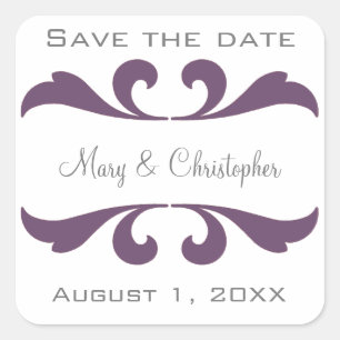 Save The Date Wedding Envelope Seals and Stickers