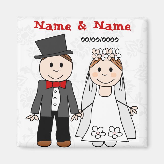 save the date,wedding favours magnet (Front)