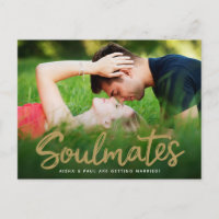 Save The Date Wedding Handwritten Script Photocard