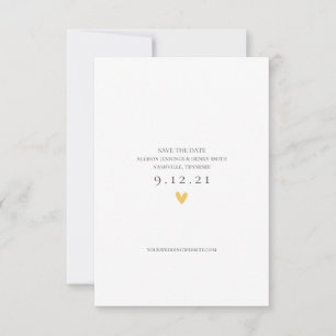Save the Date Wedding Heart Photo Card