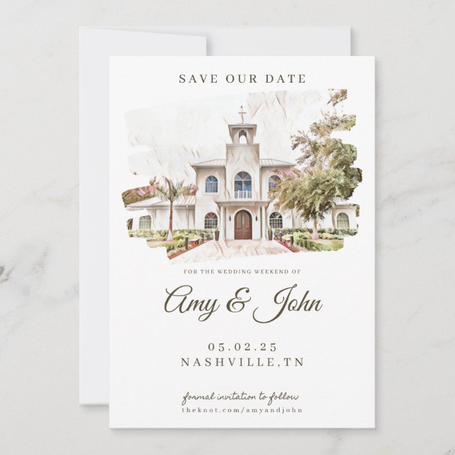 Save the Date Wedding Invitation (Front)