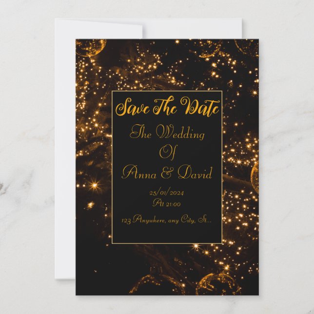 Save The Date Wedding Invitation (Front)