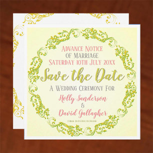 Save the Date Wedding Invitations Circular Design