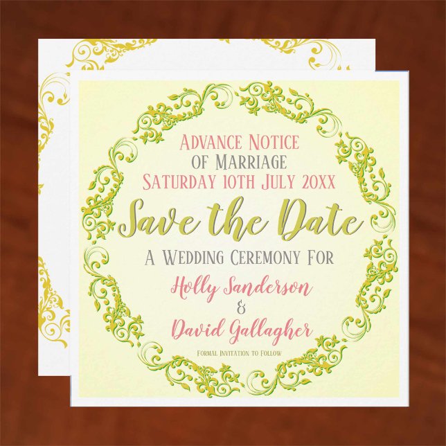 Save the Date Wedding Invitations Circular Design (Creator Uploaded)