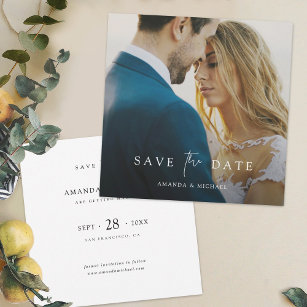 Save the Date Wedding Invite Template with Photo