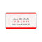 Save the Date - Wedding Label - Red & Pink-  Heart