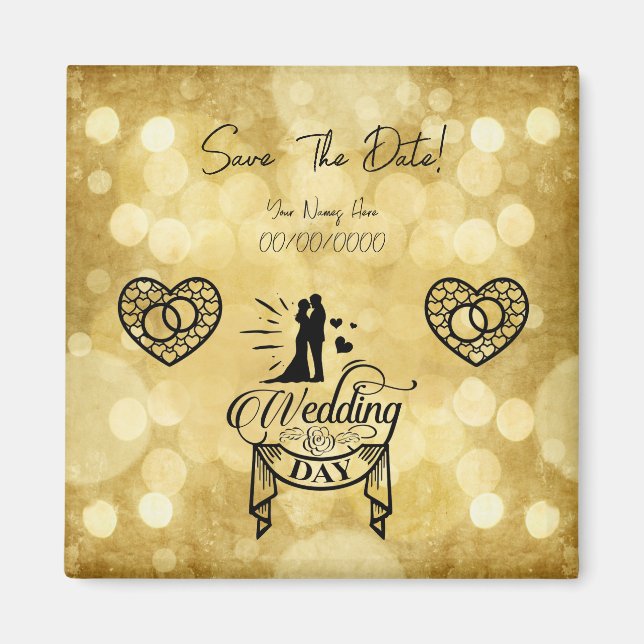 Save The Date! Wedding Magnet (Front)