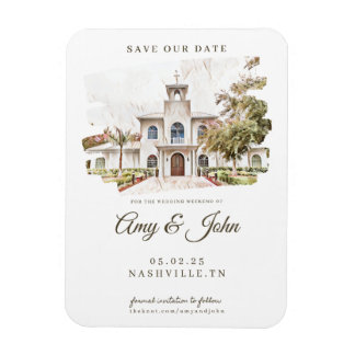 Save the Date Wedding Magnet
