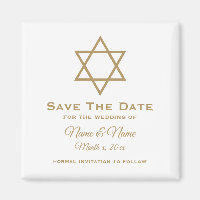 Save The Date Wedding Magnet : Star of David