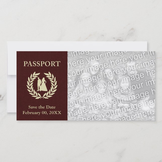 save the date wedding passport (Front)
