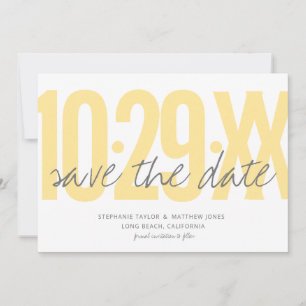 Save the date, wedding, photo on back date