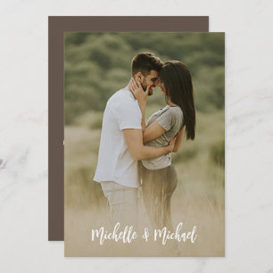 Save the Date Wedding Photo Simple Elegant QR Code