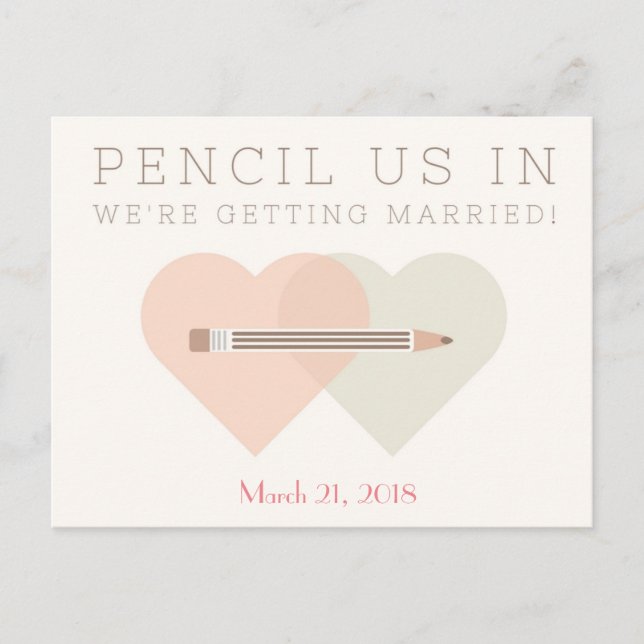 Save the Date Wedding Postcard (Front)