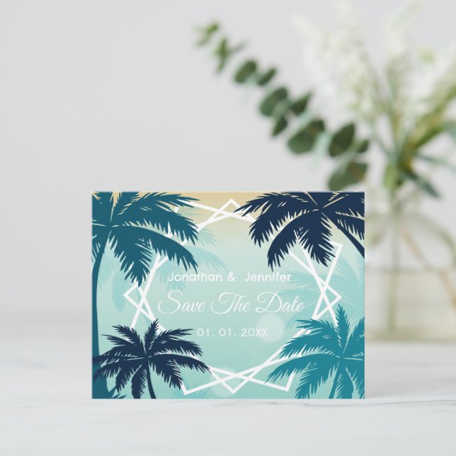 Save the date wedding postcard  (Standing Front)