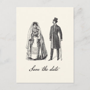 Save the Date Wedding Postcard